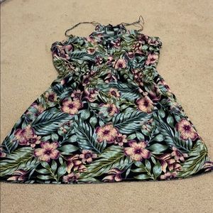 Tropical print sundress or beach coverup!